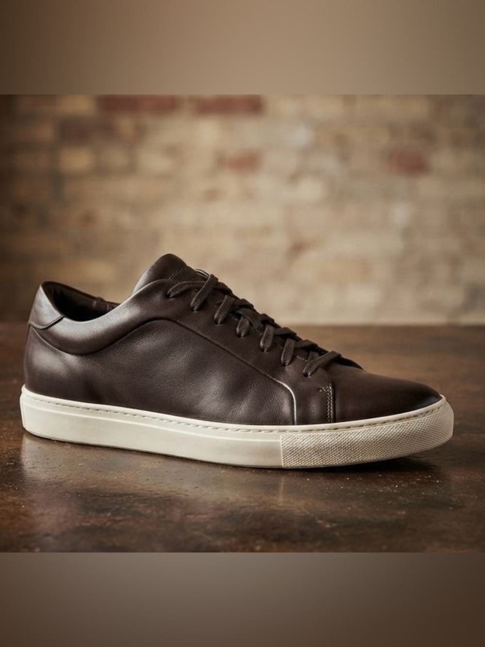 To Boot New York Espresso Leather Sneakers